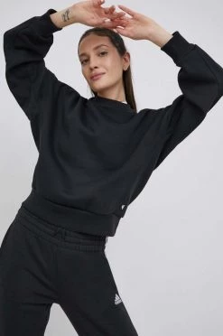 Γυναικεία Χωρίς φερμουάρ Μπλούζα Adidas Performance χρώμα: μαύρο,