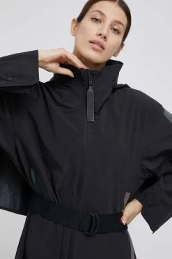 Γυναικεία Μακριά μπουφάν Αδιάβροχο μπουφάν Adidas Performance χρώμα: μαύρο -Συμφωνίεςa didas Performance Κατάστημα unnamed file 1049