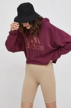 Γυναικεία Χωρίς φερμουάρ Μπλούζα Adidas Performance χρώμα: μοβ