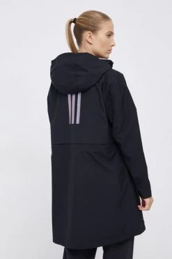 Γυναικεία Μακριά μπουφάν Αδιάβροχο μπουφάν Adidas Performance χρώμα: μαύρο -Συμφωνίεςa didas Performance Κατάστημα unnamed file 1114