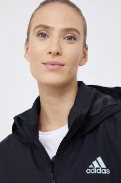 Γυναικεία Μακριά μπουφάν Αδιάβροχο μπουφάν Adidas Performance χρώμα: μαύρο -Συμφωνίεςa didas Performance Κατάστημα unnamed file 1115