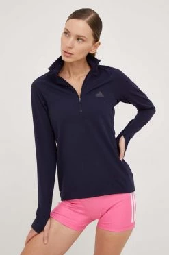 Γυναικεία Χωρίς φερμουάρ Φούτερ για τζόκινγκ Adidas Performance Run Fast ναυτικό μπλε