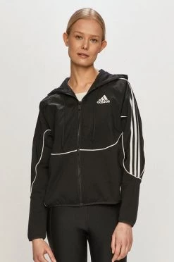 Γυναικεία Με φερμουάρ Μπουφάν Adidas Performance μαύρο
