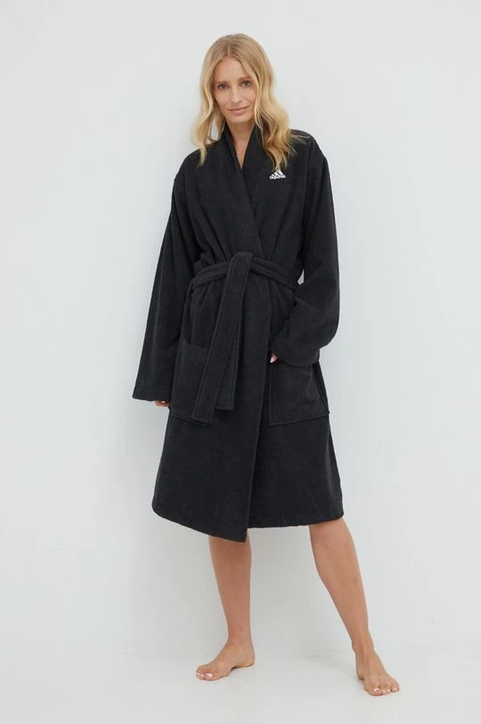 Γυναικεία Μπουρνούζια Βαμβακερό μπουρνούζι Adidas Performance μαύρο 4 Γυναικεία Μπουρνούζια Βαμβακερό μπουρνούζι Adidas Performance μαύρο - Image 2