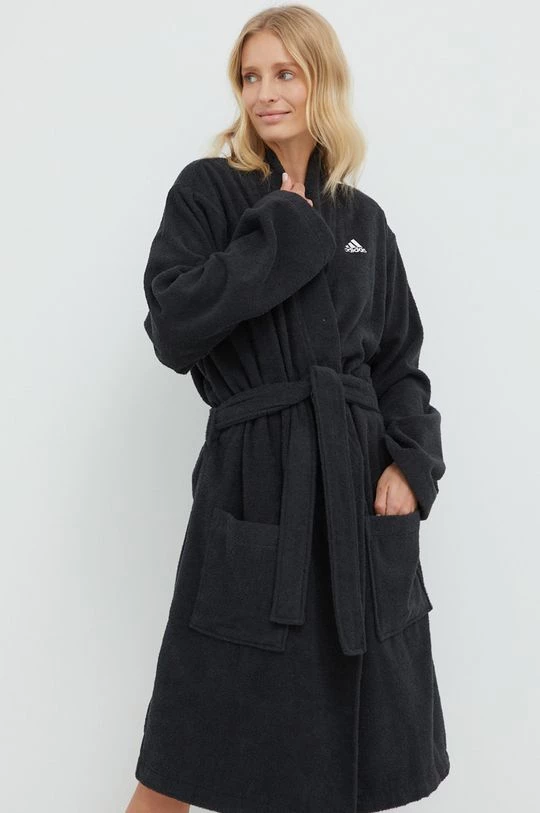 Γυναικεία Μπουρνούζια Βαμβακερό μπουρνούζι Adidas Performance μαύρο 6 Γυναικεία Μπουρνούζια Βαμβακερό μπουρνούζι Adidas Performance μαύρο - Image 4