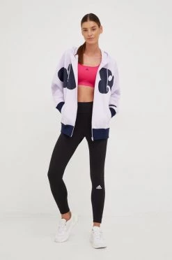 Γυναικεία Με φερμουάρ Μπλούζα Adidas Performance X Marimekko μοβ, με κουκούλα