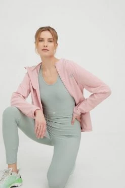 Γυναικεία Κοντά μπουφάν Μπουφάν για τρέξιμο Adidas Performance Run Fast ροζ