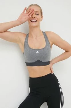 Γυναικεία Αθλητικά σουτιέν Αθλητικό σουτιέν Adidas Performance Powerreact γκρι