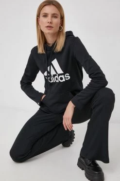 Γυναικεία Χωρίς φερμουάρ Μπλούζα Adidas Performance χρώμα: μαύρο