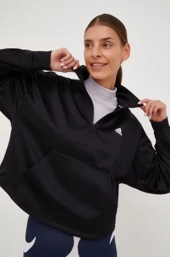 Γυναικεία Χωρίς φερμουάρ Φούτερ προπόνησης Adidas Performance μαύρο,