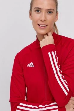 Γυναικεία Με φερμουάρ Μπλούζα Adidas Performance χρώμα: κόκκινο -Συμφωνίεςa didas Performance Κατάστημα unnamed file 1943