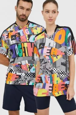 Γυναικεία Κοντομάνικο Μπλουζάκι προπόνησης Adidas Performance Pride πολύχρωμο