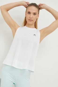 Γυναικεία Αμάνικος Τοπ για τρέξιμο Adidas Performance Run Icons άσπρο