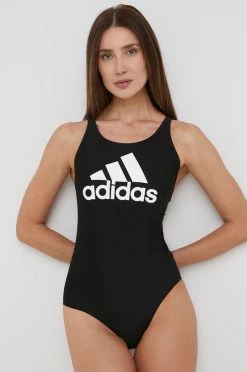Γυναικεία Ολόσωμα Μαγιό Adidas Performance Big Logo μαύρο