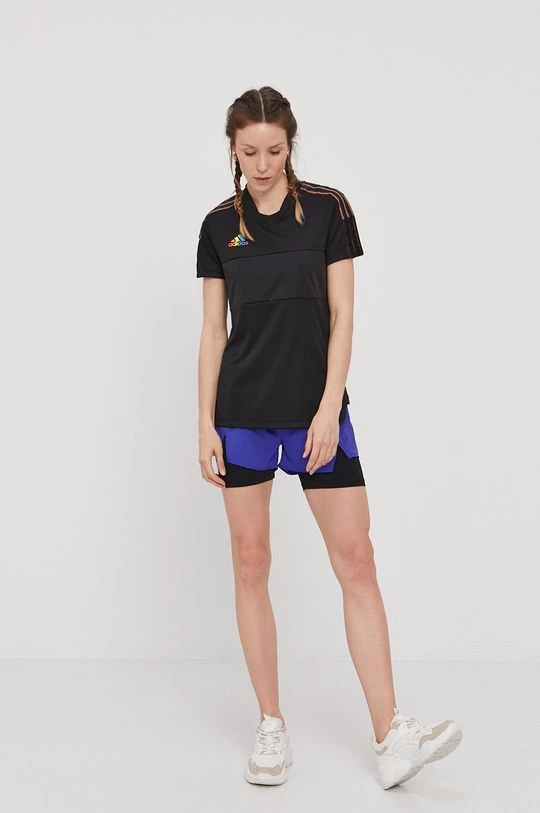 Γυναικεία Κοντομάνικο Μπλουζάκι Adidas Performance χρώμα: μαύρο 4 Γυναικεία Κοντομάνικο Μπλουζάκι Adidas Performance χρώμα: μαύρο - Image 2