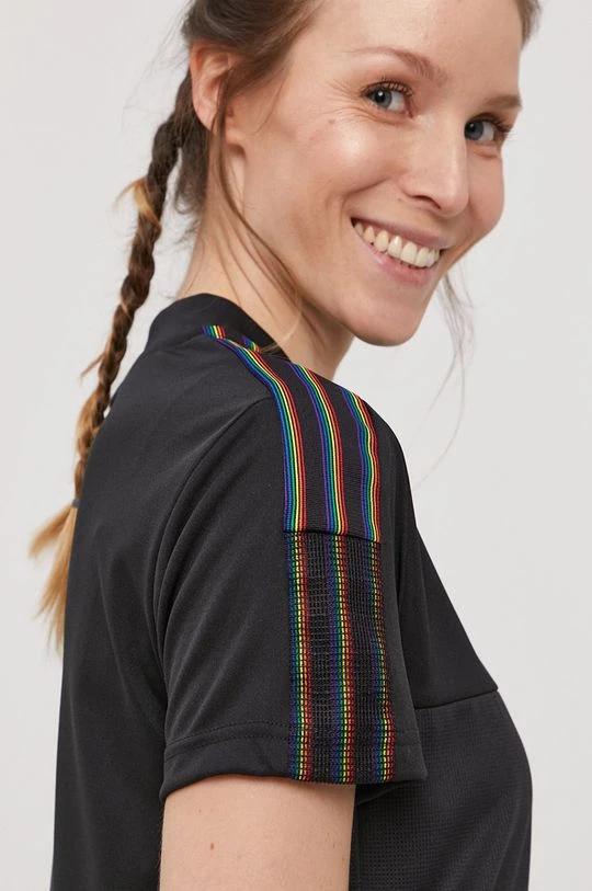 Γυναικεία Κοντομάνικο Μπλουζάκι Adidas Performance χρώμα: μαύρο 6 Γυναικεία Κοντομάνικο Μπλουζάκι Adidas Performance χρώμα: μαύρο - Image 4