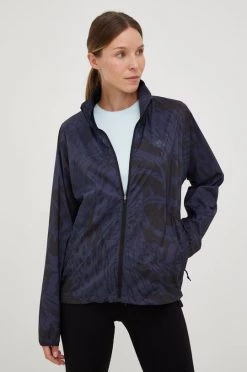 Γυναικεία Κοντά μπουφάν Μπουφάν για τρέξιμο Adidas Performance Fast ναυτικό μπλε