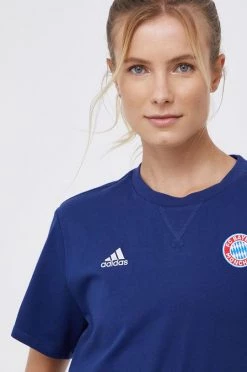 Γυναικεία Κοντομάνικο Βαμβακερό μπλουζάκι Adidas Performance ναυτικό μπλε