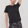 Γυναικεία Κοντομάνικο Μπλουζάκι Adidas Performance χρώμα: μαύρο