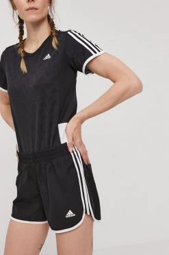 Γυναικεία Σορτς Adidas Performance χρώμα: μαύρο