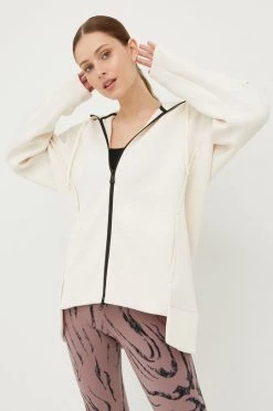 Γυναικεία Με φερμουάρ Μπλούζα Adidas Performance μπεζ,