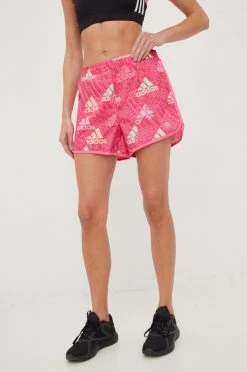 Γυναικεία Σορτς τρεξίματος Adidas Performance Brand Love ροζ