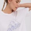 Γυναικεία Κοντομάνικο Μπλουζάκι Adidas Performance χρώμα: άσπρο
