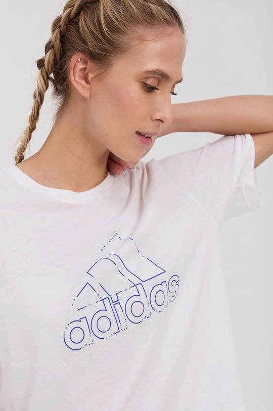 Γυναικεία Κοντομάνικο Μπλουζάκι Adidas Performance χρώμα: άσπρο 3 Γυναικεία Κοντομάνικο Μπλουζάκι Adidas Performance χρώμα: άσπρο