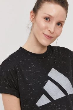 Γυναικεία Κοντομάνικο Μπλουζάκι Adidas Performance χρώμα: μαύρο -Συμφωνίεςa didas Performance Κατάστημα unnamed file 3422