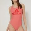 Γυναικεία Ολόσωμα Μαγιό Adidas Performance Big Logo ροζ