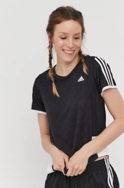Γυναικεία Κοντομάνικο Μπλουζάκι Adidas Performance χρώμα: μαύρο -Συμφωνίεςa didas Performance Κατάστημα unnamed file 3725