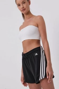 Γυναικεία Σορτς Adidas Performance χρώμα: μαύρο