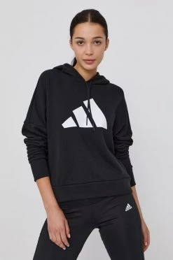 Γυναικεία Χωρίς φερμουάρ Μπλούζα Adidas Performance χρώμα: μαύρο