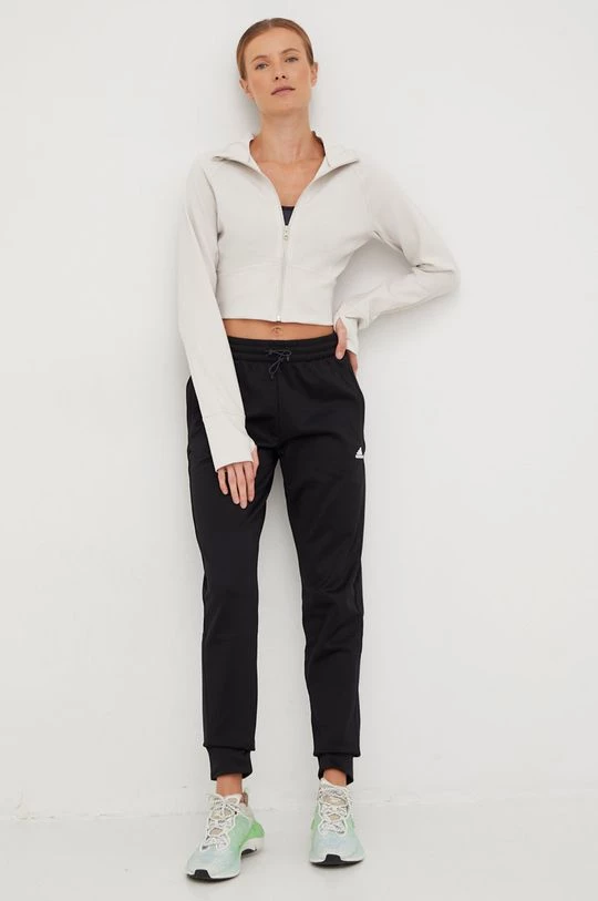 Γυναικεία Με φερμουάρ Φούτερ προπόνησης Adidas Performance Studio Track μπεζ 4 Γυναικεία Με φερμουάρ Φούτερ προπόνησης Adidas Performance Studio Track μπεζ - Image 2