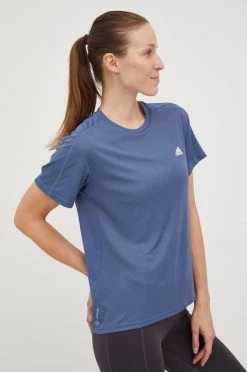 Γυναικεία Κοντομάνικο Μπλουζάκι για τρέξιμο Adidas Performance Run It χάλυβα μπλε