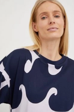 Γυναικεία Κοντομάνικο Βαμβακερό μπλουζάκι Adidas Performance X Marimekko μοβ