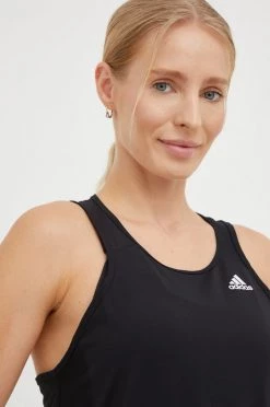 Γυναικεία Αμάνικος Τοπ για τρέξιμο Adidas Performance Own The Run μαύρο