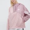 Γυναικεία Κοντά μπουφάν Αντιανεμικό Adidas Performance ροζ,