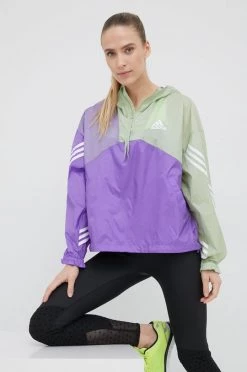 Γυναικεία Κοντά μπουφάν Αντιανεμικό Adidas Performance Back To Sport μοβ